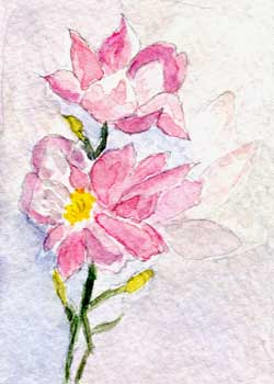 "Spring Flowers" by Patricia O'Driscoll, Madison WI - Watercolor